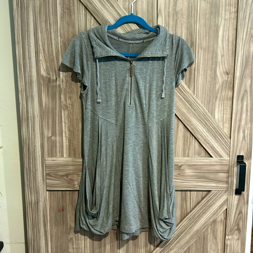 Kenzie Over-sized-Pocket Dress Gray